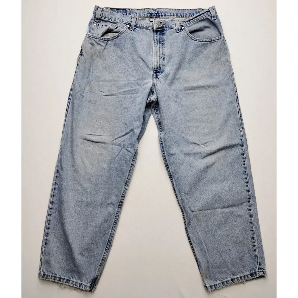 Levi's L2 90s Baggy Fit Jeans Mens 36x29 Light Denim Vintage Skater White Tab